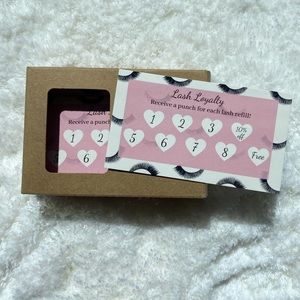 Lash Extension Loyalty Punch Cards